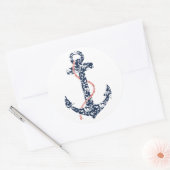 Hochzeit der Marine und der Korallenriffe Runder Aufkleber (Umschlag)