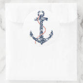 Hochzeit der Marine und der Korallenriffe Runder Aufkleber (Tasche)