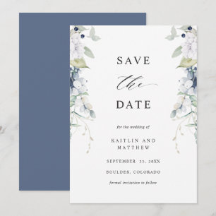 Hochzeit der Marine und der Weißen Flora Save The Date