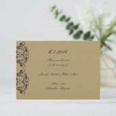 Hochzeit der Marine und Gold Masquerade speichern  Save The Date (Stehend Vorderseite)