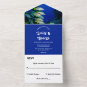 Hochzeit der Marine unter dem Meer All In One Einladung (Innen Boden)