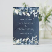 Hochzeit der Marineblacht Save The Date (Stehend Vorderseite)