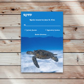 Hochzeit der Meeresschildkrötenküste unter Wasser RSVP Karte