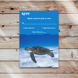 Hochzeit der Meeresschildkrötenküste unter Wasser RSVP Karte