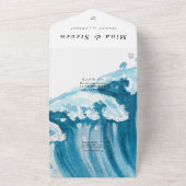 Hochzeit der Meereswellen All In One Einladung (Außenbereich)