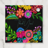 Hochzeit der mexikanischen farbenfrohen Flora Geschenkanhänger (Rückseite)