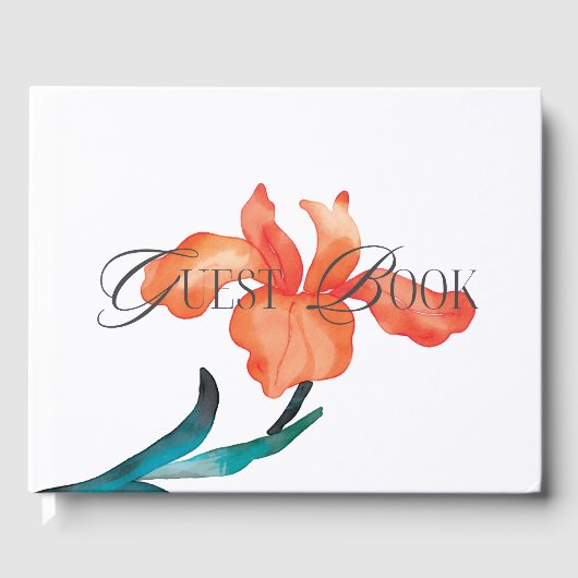 Hochzeit der mexikanischen Fiesta Blume Watercolor Gästebuch (Vorderseite)