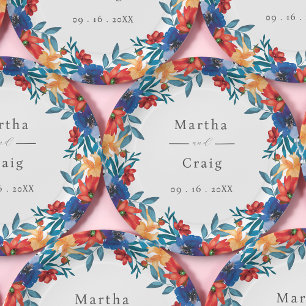 Hochzeit der mexikanischen Fiesta Blume Watercolor Pappteller