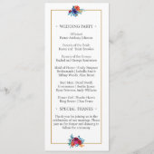 Hochzeit der mexikanischen Fiesta Blume Watercolor Programm (Rückseite)