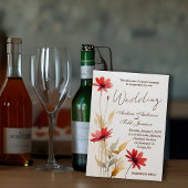 Hochzeit der Minimalistischen Blume Aquarell Einladung