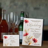 Hochzeit der Minimalistischen Blume Aquarell RSVP Karte