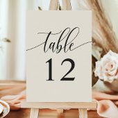 Hochzeit der Minimalistischen Kalligraphie von Elf Tischnummer