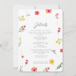 Hochzeit der Minimalistischen Wildblume Einladung
