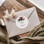 Hochzeit der modernen Burgundy Navy mit Sip Hooray Runder Aufkleber<br><div class="desc">Dieses moderne bordeauxfarbene,  blumengeschmückte Weihnachtsschiff mit klassischem Rundaufkleber eignet sich ideal für eine elegante Hochzeit. Das Design ist in Rot,  Bordeaux,  Marine,  lila,  Blau und Blau gehalten,  wunderschön handbemalte Blume und grüne Blätter.</div>