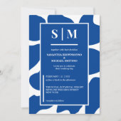 Hochzeit der modernen Marine Einladung (Vorderseite)