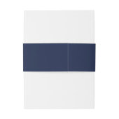 Hochzeit der modernen Marine und Gold Calligraphy Einladungsbanderole (Rückseitenbeispiel)