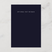 Hochzeit der modernen Navy-Anchor-Nautical-Monogra Begleitkarte (Rückseite)