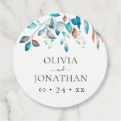 Hochzeit der modernen Navy Geschenkanhänger (Vorderseite)