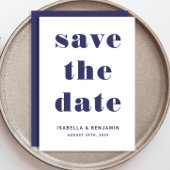 Hochzeit der modernen Navy Save The Date