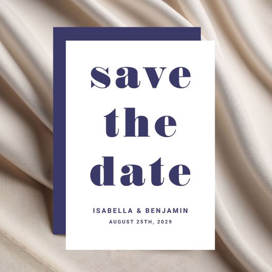 Hochzeit der modernen Navy Save The Date