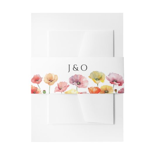 Hochzeit der Mohnblüte Einladungsbanderole (Vorderseite Beispiel)