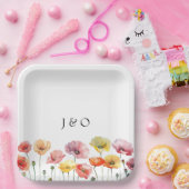 Hochzeit der Mohnblüte Pappteller (Party)