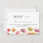 Hochzeit der Mohnblüte RSVP Karte (Vorderseite)