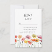 Hochzeit der Mohnblüte RSVP Karte (Vorderseite)