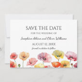 Hochzeit der Mohnblüte Save The Date (Vorderseite)