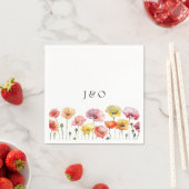 Hochzeit der Mohnblüte Serviette (Beispiel)