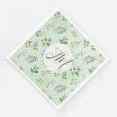 Hochzeit der Monografie des Watercolor Greenerity  Serviette (Ecke)