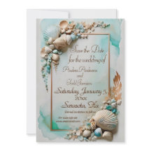 Hochzeit der Muschel am aquamarinen Meer