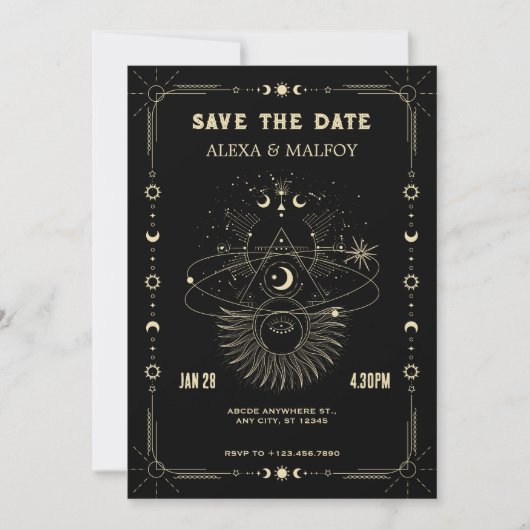 Hochzeit der Mystischen Kunst Save The Date (Vorderseite)
