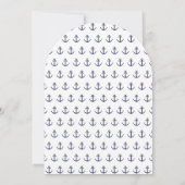 Hochzeit der Nautic Navy Einladung (Rückseite)