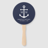 Hochzeit der Nautic Navy Fächer (Rückseite)