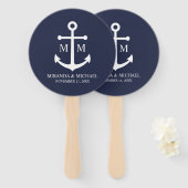 Hochzeit der Nautic Navy Fächer (Vorne und Hinten)