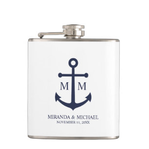Hochzeit der Nautic Navy Flachmann