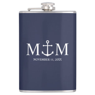 Hochzeit der Nautic Navy Flachmann