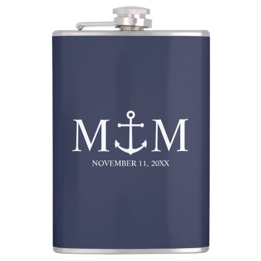 Hochzeit der Nautic Navy Flachmann (Vorderseite)