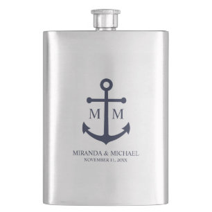 Hochzeit der Nautic Navy Flachmann