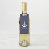 Hochzeit der Nautic Navy Flaschenanhänger (Auf Flasche)