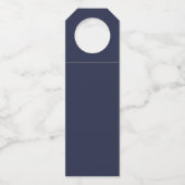 Hochzeit der Nautic Navy Flaschenanhänger (Rückseite)