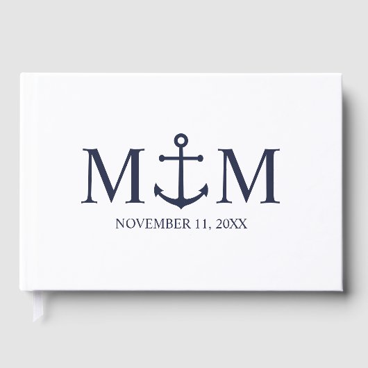 Hochzeit der Nautic Navy Gästebuch (Vorderseite)