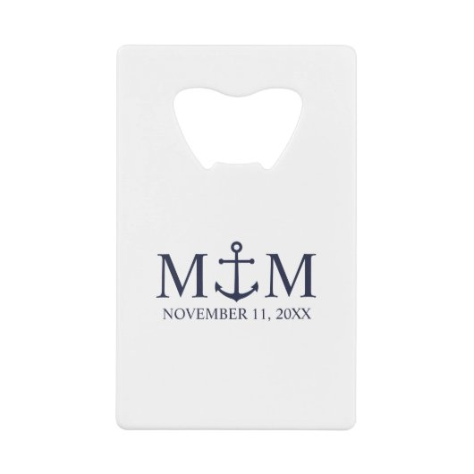 Hochzeit der Nautic Navy Geldbeutel Flaschenöffner (Vorderseite)