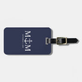 Hochzeit der Nautic Navy Gepäckanhänger (Vorderseite horizontal)