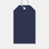 Hochzeit der Nautic Navy Geschenkanhänger (Rückseite)