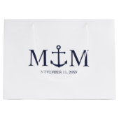 Hochzeit der Nautic Navy Große Geschenktüte (Vorderseite)