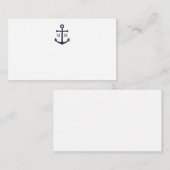 Hochzeit der Nautic Navy Hinweiskarte (Vorne/Hinten)