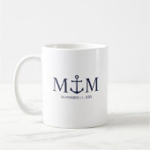 Hochzeit der Nautic Navy Kaffeetasse (Links)