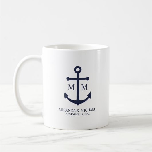 Hochzeit der Nautic Navy Kaffeetasse (Links)